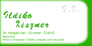 ildiko kiszner business card